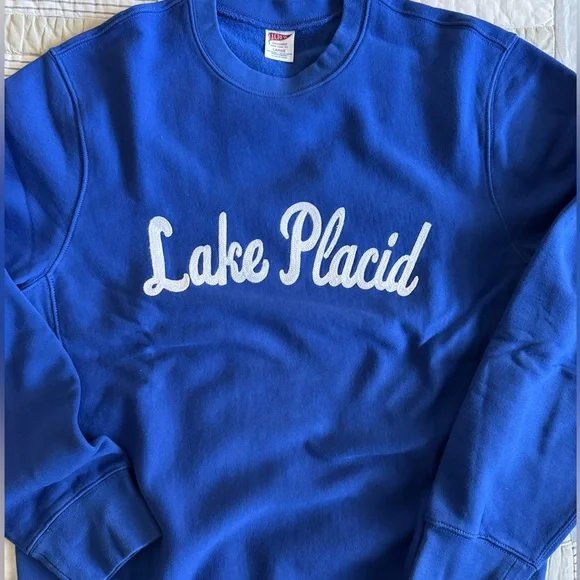 J Crew Large Royal Blue “Lake Placid” 14oz Crewneck Sweatshirt - Picture 2 of 2